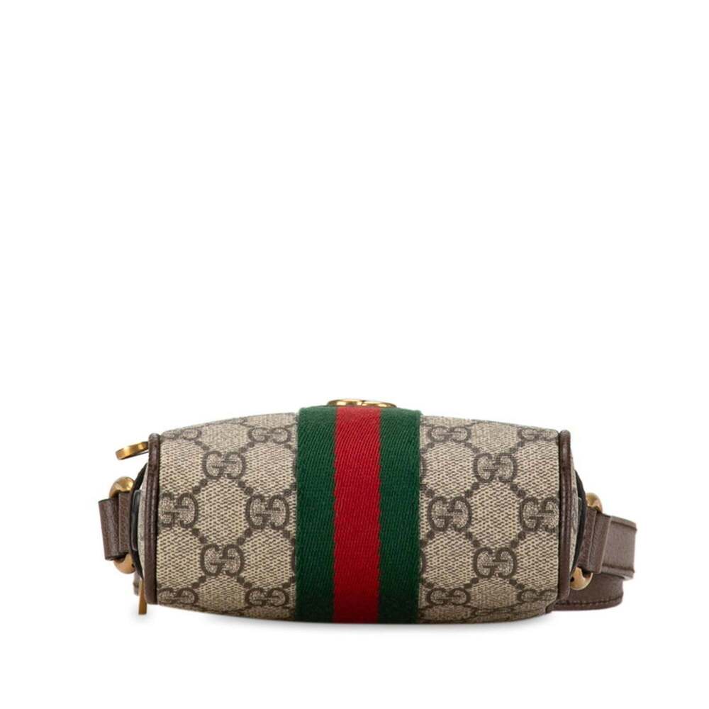 GUCCI Authentic Brown Leather Shoulder Bag - Picture 4 of 9